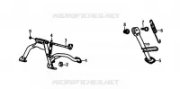 BEQUILLE CENTRALE - BRAS DE DÉMARREUR DE KICK  50 sym-moto 2020 ORBIT III 50  (45 KMH) (XE05W1-EU) (L8-M0) 34