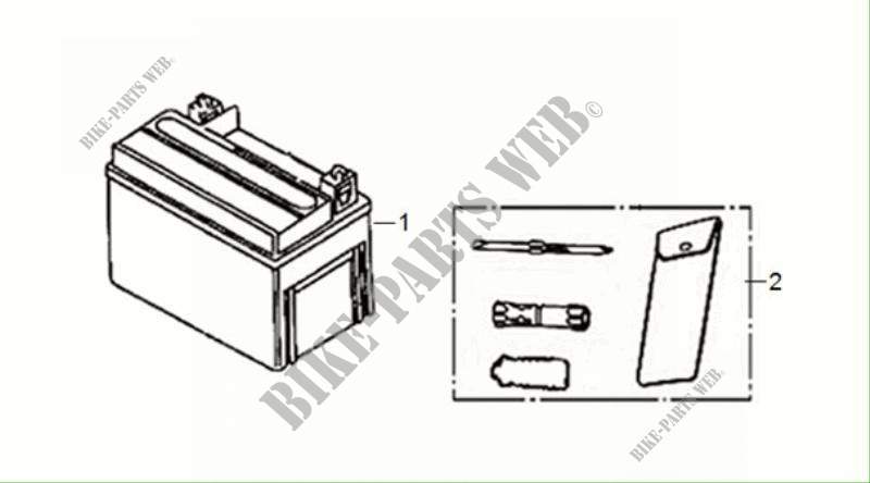 BATTERY   TOOL BOX pour SYM SYMPHONY 50 (XF05W1-EU) (E5) (M1) de 2021
