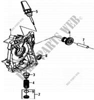 COUVERCLE CARTER DROIT pour SYM GTS 125I (LN12W1-F) (L2-L3) de 2012