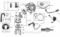 CARBURATEUR  100 sym-moto 2007 MIO 100 (HU10W8-6 - HU10W8-F)  (E3) (K7) 15