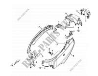 GAUCHE   COUVERCLE DE CORPS DROIT pour SYM GTS 125I (LN12W6-FR) (L6) de 2016
