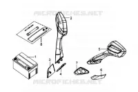 RÉTROVISEURS - BATTERIE  125 sym-moto 2010 GTS 125 EVO (LM12W5-F) (K9-L0) 19