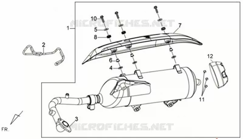 SILENCIEUX D'ECHAPPEMENT SYM scooter 125 2013 JOYRIDE 125 (LF12W-6)  JOYRIDE 125 (LF12W-6)