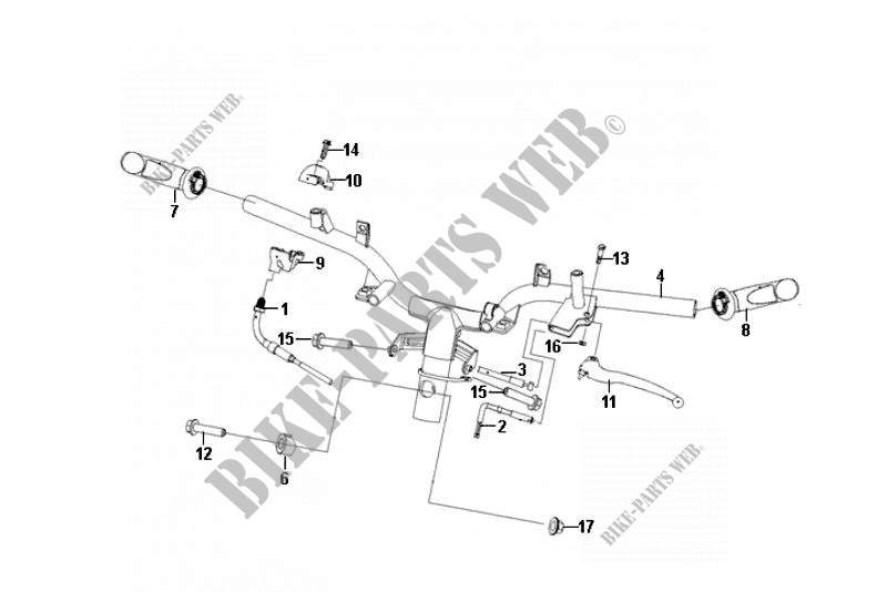CABLE SWITCH HANDLE LEAVER pour SYM FIDDLE II 50 (45 KMH)  (AF05W-6) (K9-L0) (NEW ENGINE) de 2009
