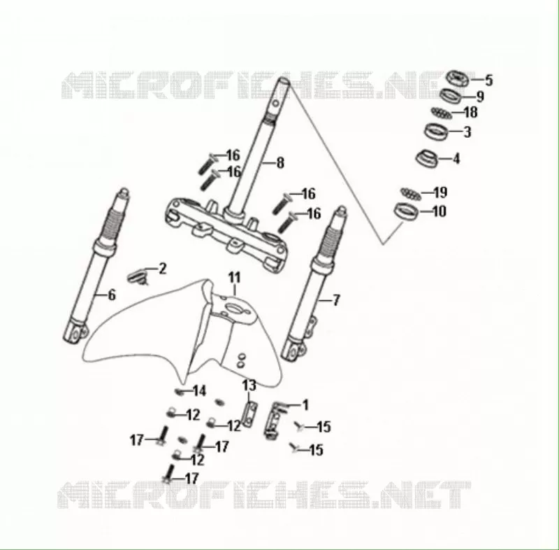 STEERINGSTEM-FRON TCUSHION SYM scooter 125 2014 SYMPHONY S (XB12W1-EU) (L4)  SYMPHONY S (XB12W1-EU) (L4)