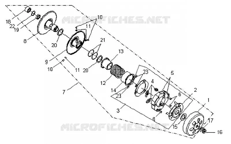 EMBRAYAGE SYM scooter 125 2007 VS 125 (HA12A6-4)  VS 125 (HA12A6-4)