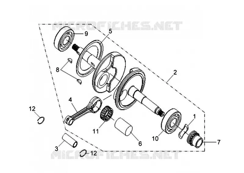 CARTER MOTEUR SYM scooter 125 2012 VS 125S (HV12WD-6)  VS 125S (HV12WD-6)