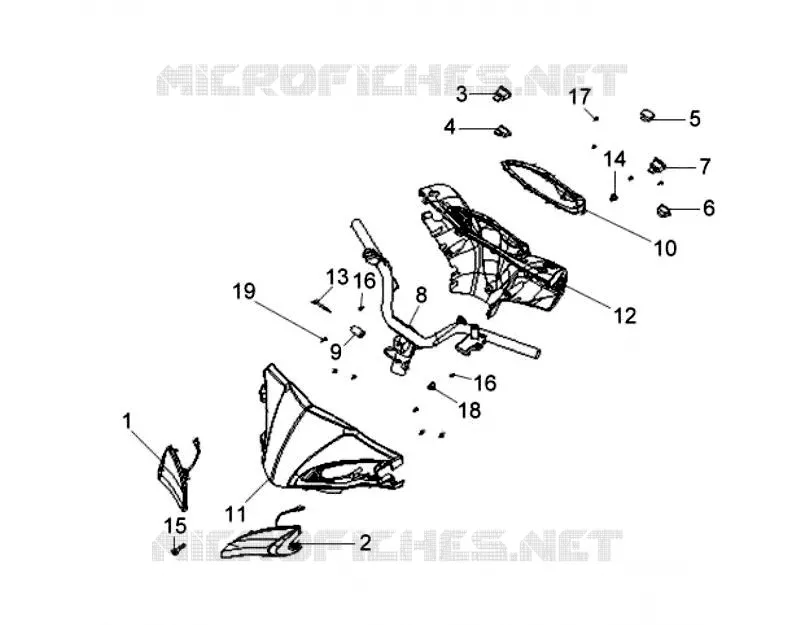 POIGNÉE SYM scooter 125 2012 VS 125S (HV12WD-6)  VS 125S (HV12WD-6)
