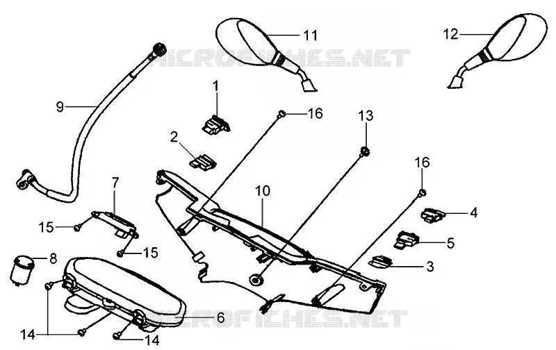 COMPTEUR - RETROVISEURS SYM scooter 200 2008 HD 200 (LH18W-6)  HD 200 (LH18W-6)