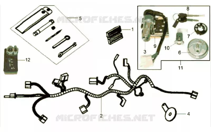 FAISCEAU ELECTRIQUE SYM scooter 200 2008 HD 200 (LH18W-6)  HD 200 (LH18W-6)
