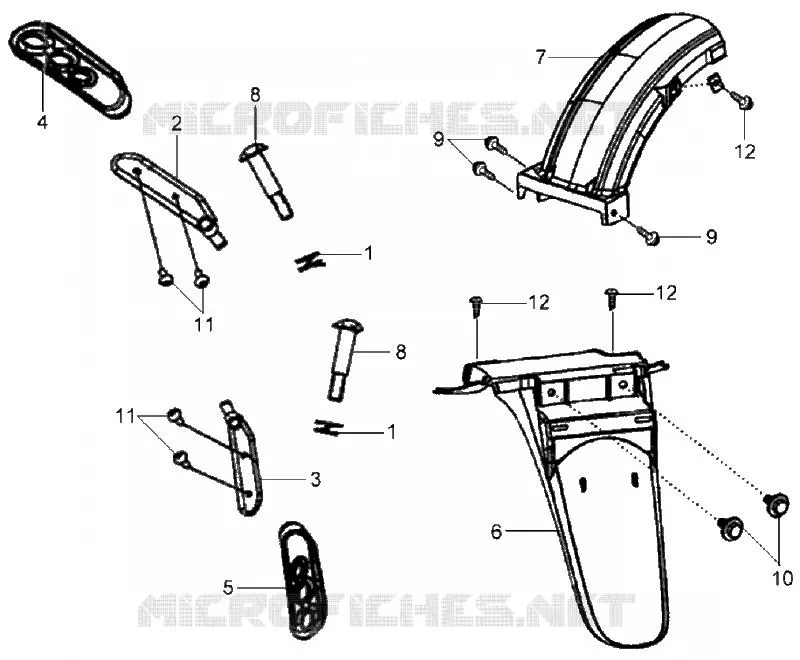 REPOSE PIEDS SYM scooter 200 2005 HD 200 (LH18W-6)  HD 200 (LH18W-6)