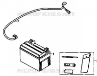 BATTERIE   BOÎTE À OUTILS pour SYM ALLO 50 (25 KMH) (AJ05W6-6) (L6) de 2016