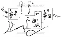 CABLE   INTERRUPTEUR   LEVIER DE POIGNEE pour SYM ALLO 50 (25 KMH) (AJ05W6-6) (L6) de 2016