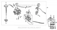 CARBURATEUR pour SYM ALLO 50 (25 KMH) (AJ05W6-6) (L6) de 2016