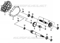 CARTER DE TRANSMISSION   ARBRE DE PONT pour SYM ALLO 50 (25 KMH) (AJ05W6-6) (L6) de 2016