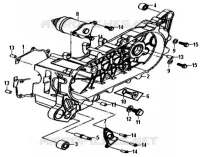 CARTER GAUCHE pour SYM ALLO 50 (25 KMH) (AJ05W6-6) (L6) de 2016