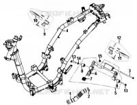 CORPS DE CADRE   CINTRE MOTEUR pour SYM ALLO 50 (25 KMH) (AJ05W6-6) (L6) de 2016