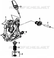 COUVERCLE CARTER DROIT pour SYM ALLO 50 (25 KMH) (AJ05W6-6) (L6) de 2016