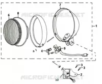 PHARE pour SYM ALLO 50 (25 KMH) (AJ05W6-6) (L6) de 2016