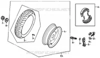 ROUE ARRIÈRE pour SYM ALLO 50 (25 KMH) (AJ05W6-6) (L6) de 2016