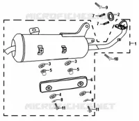 SILENCIEUX D'ECHAPPEMENT pour SYM ALLO 50 (25 KMH) (AJ05W6-6) (L6) de 2016