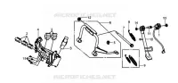 BEQUILLE CENTRALE   BÂTI DE COUVERCLE AVANT pour SYM GTS 250 EVO (LM25W5-6) (K9-L0) de 2010