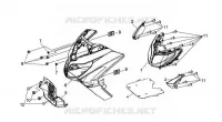COUVERCLE AVANT   PHARE pour SYM GTS 250 EVO (LM25W5-6) (K9-L0) de 2010