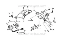 GARDE BOUE ARRIÈRE pour SYM GTS 250 EVO (LM25W5-6) (K9-L0) de 2010