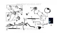 HARNAIS DE FIL   PARTIE ÉLECTRIQUE pour SYM GTS 250 EVO (LM25W5-6) (K9-L0) de 2010
