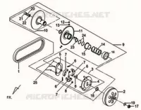 POULIE ENTRAÎNÉE pour SYM GTS 250 EVO (LM25W5-6) (K9-L0) de 2010