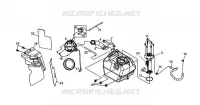 RESERVOIR A ESSENCE pour SYM GTS 250 EVO (LM25W5-6) (K9-L0) de 2010