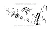 ROUE AVANT   ENSEMBLE FOURCHE pour SYM GTS 250 EVO (LM25W5-6) (K9-L0) de 2010