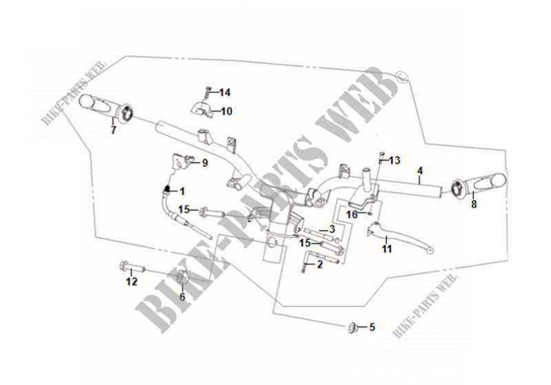 CABLE SWITCH HANDLELEVER pour SYM FIDDLE II 50 (AF05W5-EU) (E5) (M1) de 2021