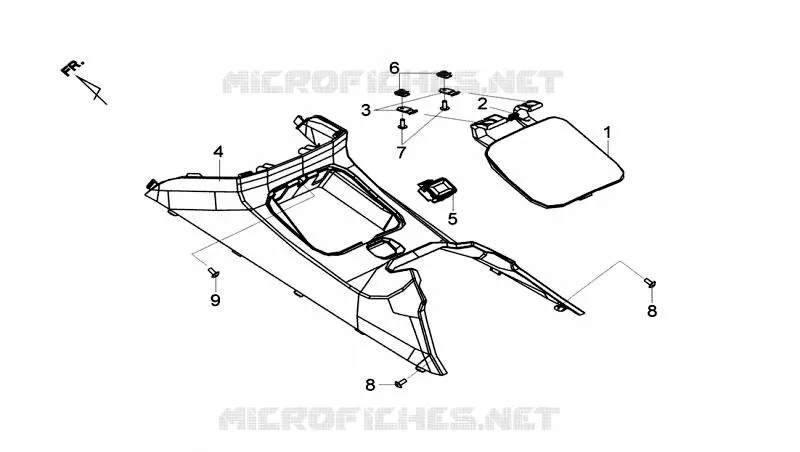 COUVERCLE DE MAINTENANCE SYM scooter 600 2015 MAXSYM 600I (LX60A2-FR) (L5)  MAXSYM 600I (LX60A2-FR) (L5)