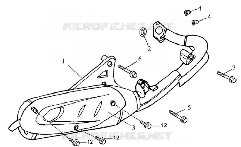 ECHAPPEMENT SYM scooter 50 2007 JET BASIX (BL05WG-6) (K7)  JET BASIX (BL05WG-6) (K7)