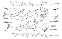 FLANCS DE CARENAGES  50 sym-moto 2004 JET EURO X 50 E2 (BL05W7-6) (K4-K5) 23